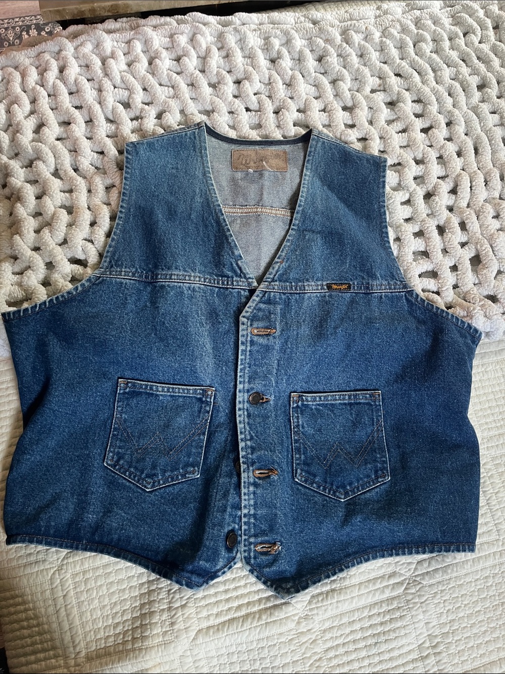 Wrangler Dark Blue Denim Vest
